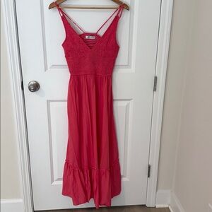 Red Maxi Dress with Strappy Back